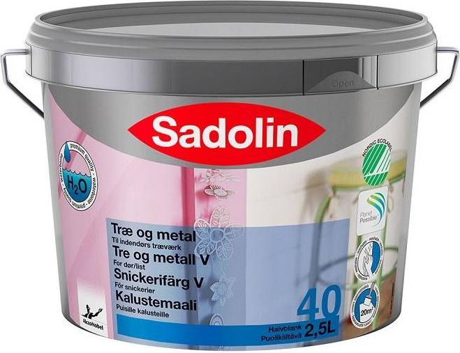 Sadolin V SUPER 40 Träfärg, Metallfärg Vit 2.5L