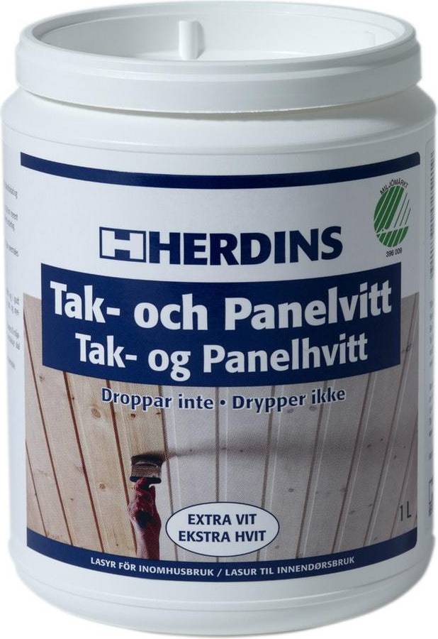 Herdins - Takfärg Vit 1L