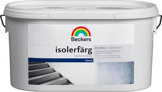 Beckers Isolerfärg Primer Matte Väggfärg, Takfärg Vit 4
