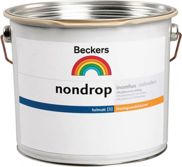 Beckers Nondrop Takfärg, Väggfärg Vit 1