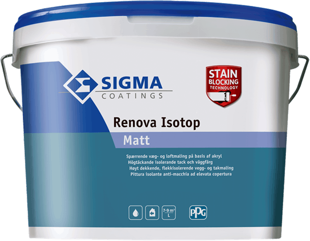 Sigma Coatings Renova Isotope Takfärg, Väggfärg Vit 5L
