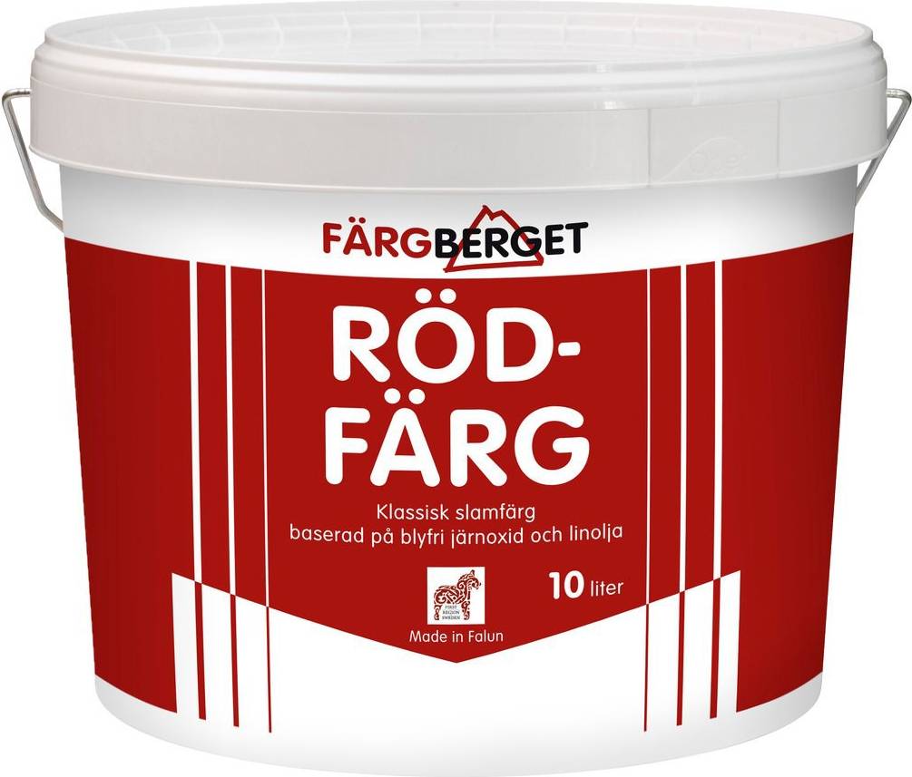 Färgberget - Träfasadsfärg Red 10L