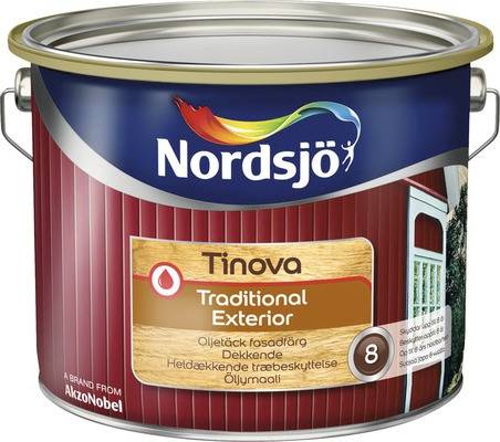 Nordsjö Tinova Traditional Exterior Träfasadsfärg Röd 10L