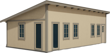 Trähuset Sorunda Pulp 50 m² (Byggnadsarea 50 m²), Grundsats