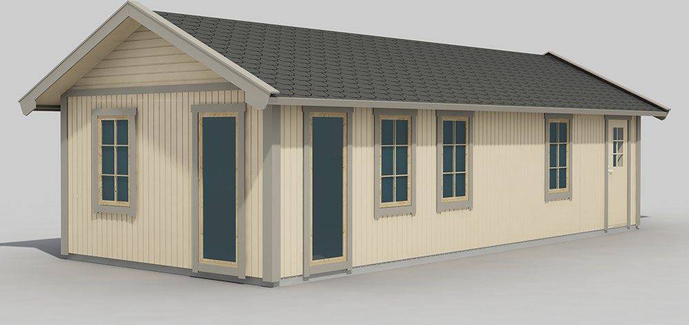 Trähuset Wilma (Byggnadsarea 40 m²), Stugpaket