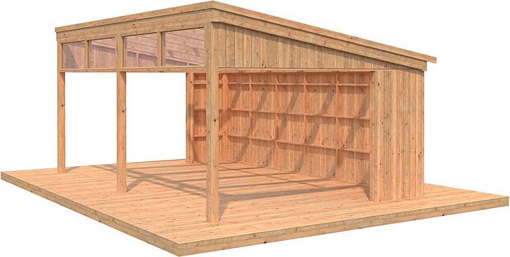 Palmako Uterumsstomme Nova 21,5m2 kit impregnerad (Byggnadsarea )