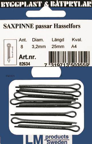 Saxpinne 8St 3,2X25Mm Kabelsax