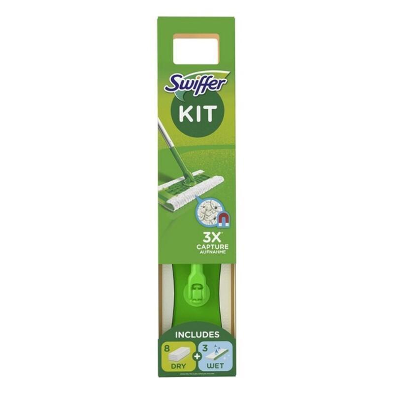 Swiffer Floor Starter Kit 8 Dry + 3 Wet Cleaning Cloths